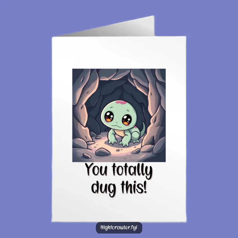 Free Printable Congrats Card: Funny Night Crawler's Discovery - Downloadable Joke Gift