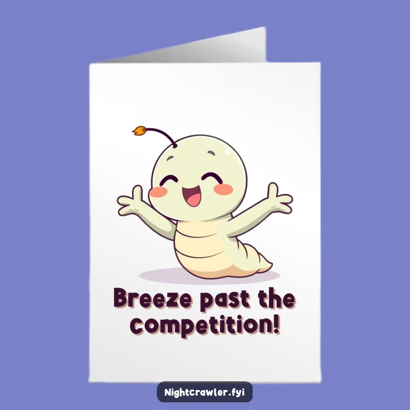 Free Printable Congrats Card: Happy Night Crawler's Joyful Moment - Downloadable Humorous Gift