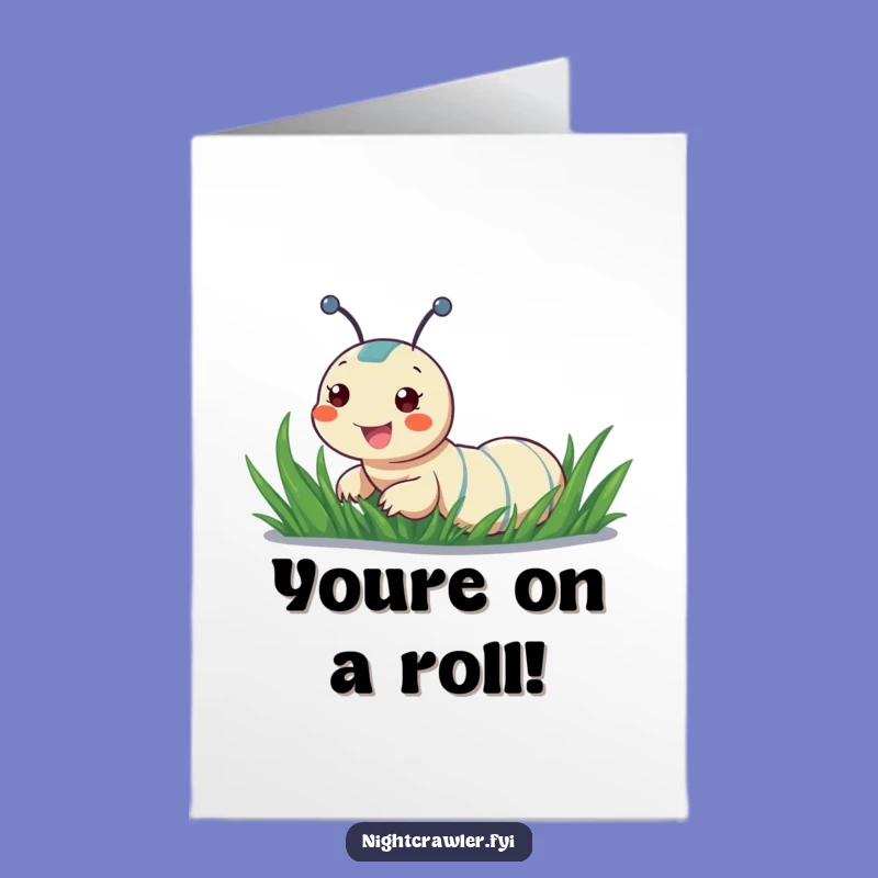 Free Printable Congrats Card: Night Crawler's Smooth Success - Downloadable Humorous Gift