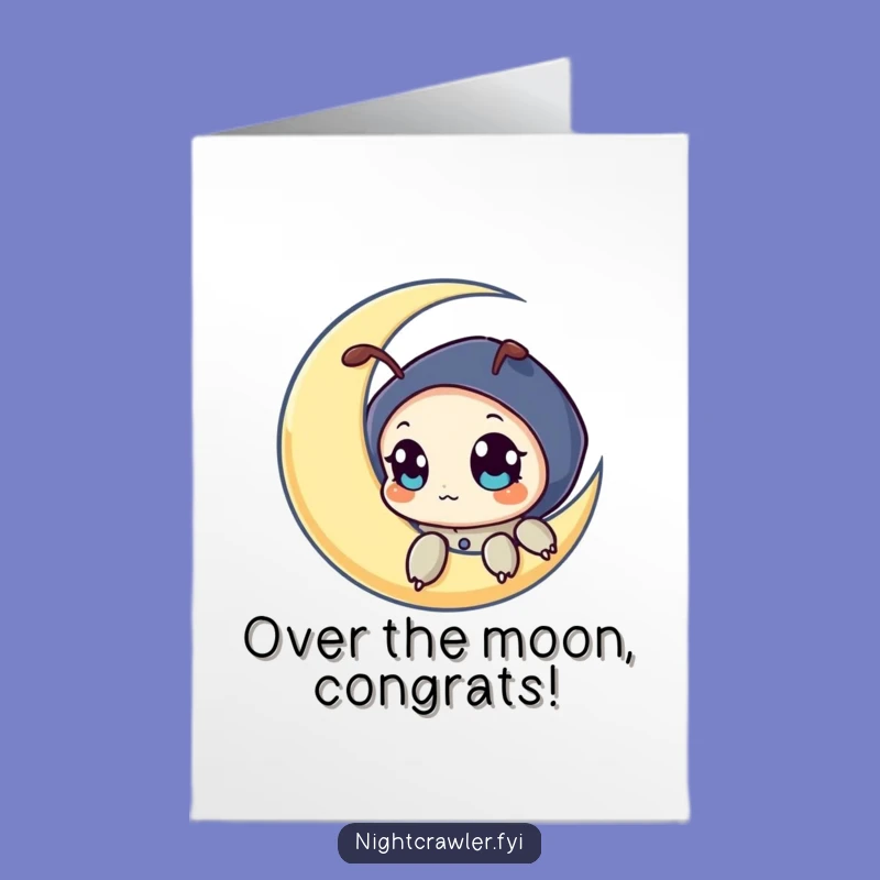 Free Printable Funny Congrats Card: Lunar Achievement!