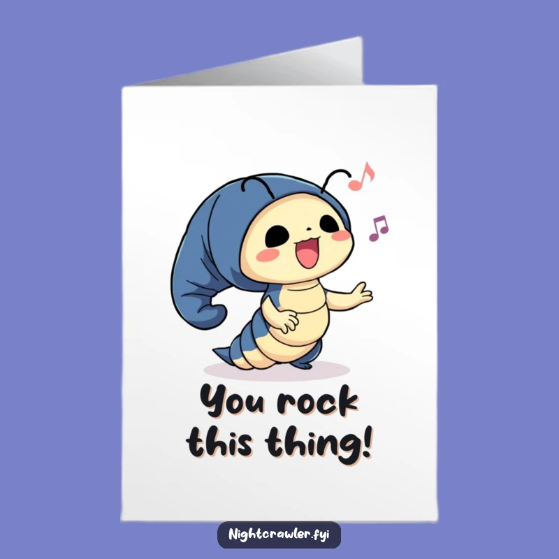 Free Printable Congrats Card: Night Crawler Dances, Funny Celebration Download