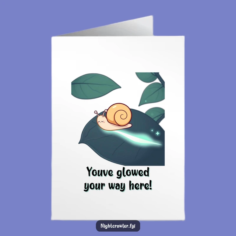 Free Printable Congrats Card: Glowing Snail Trail for Success, Funny Downloadable
