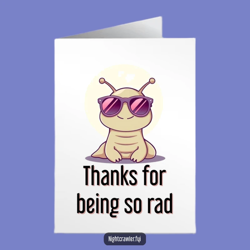 Free Printable Thank You Card: Cool Slug in Moonlight, Best Downloadable Gift