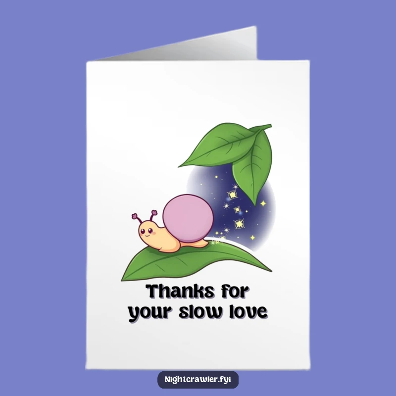 Free Printable Thank You Card: Sparkly Snail Trail - Grateful Downloadable