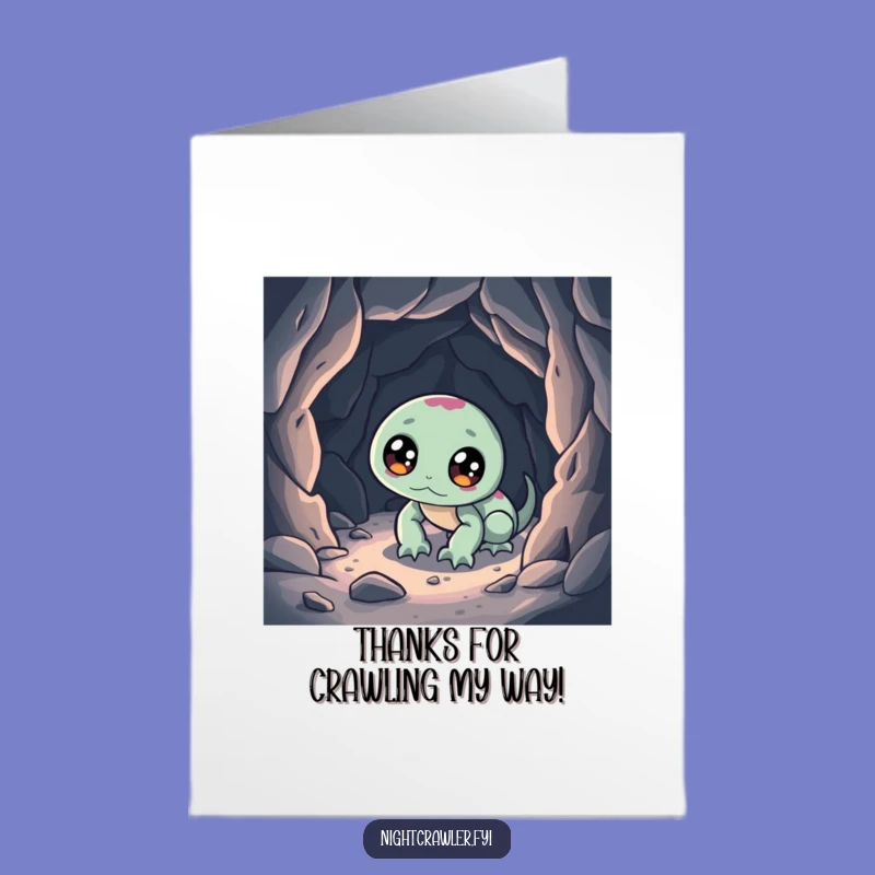 Free Printable Thank You Card: Funny Night Crawler's Gratitude - Downloadable Humorous Note