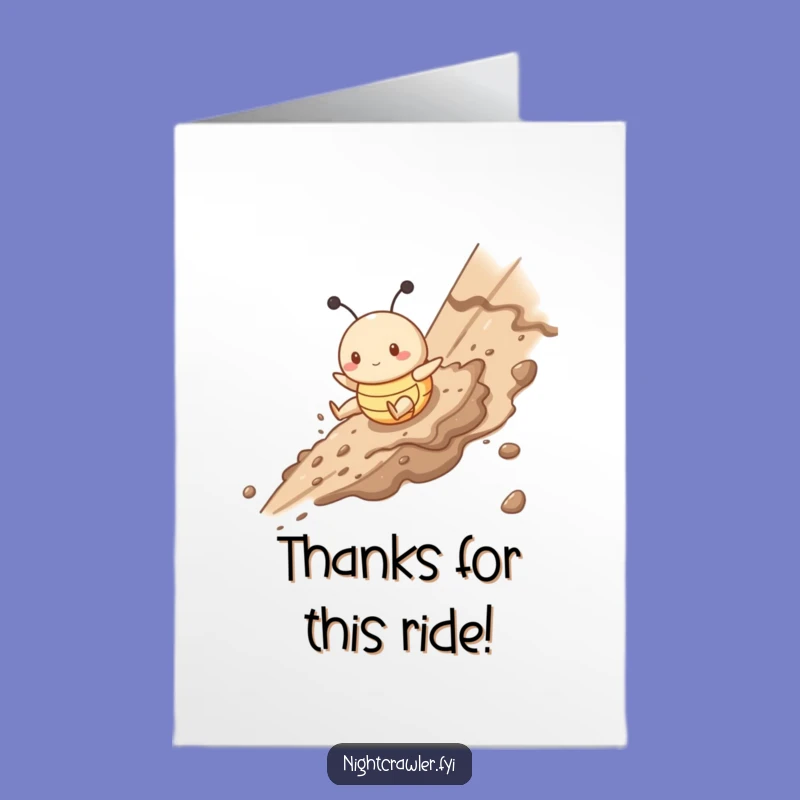 Free Printable Thank You Card: Muddy Bug's Thanks, Funny Downloadable Gift for Gratefulness