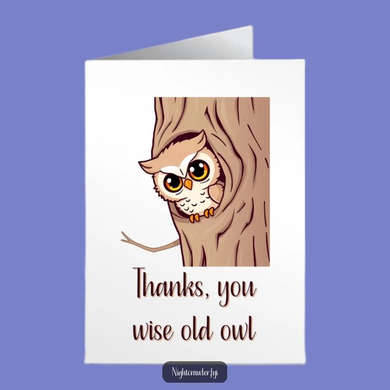 Funny Free Printable Thank You Card: Owl Hollow Humor Downloadable