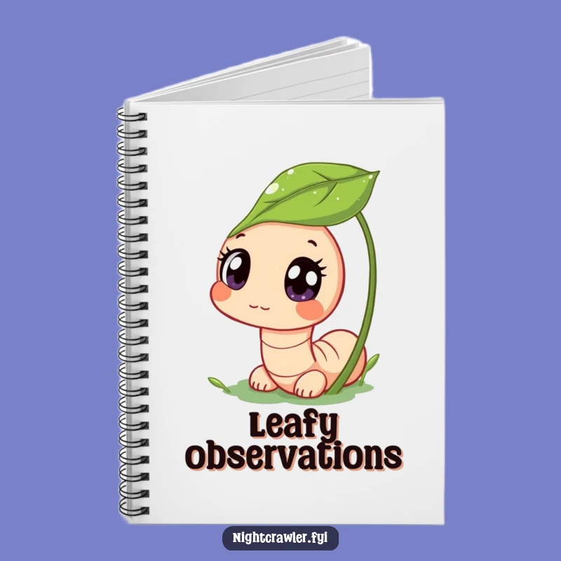 Funny Curiosity Journal Notebook: Worm, Dewy Leaf, Hilarious Notes Funny Gift