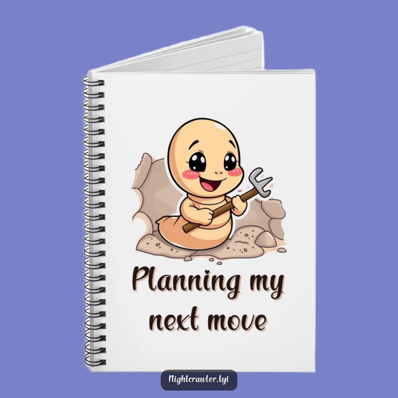 Funny Earthworm Digger Notebook: Tunneling Worm Journal, Perfect Notes & Gift