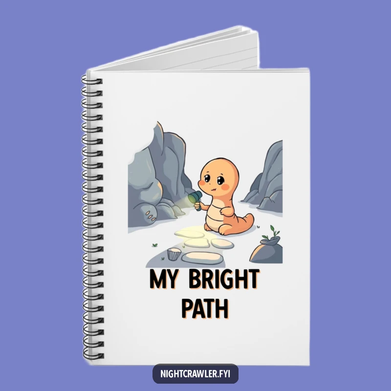 Funny Earthworm Flashlight Notebook: Light Your Path to Ideas