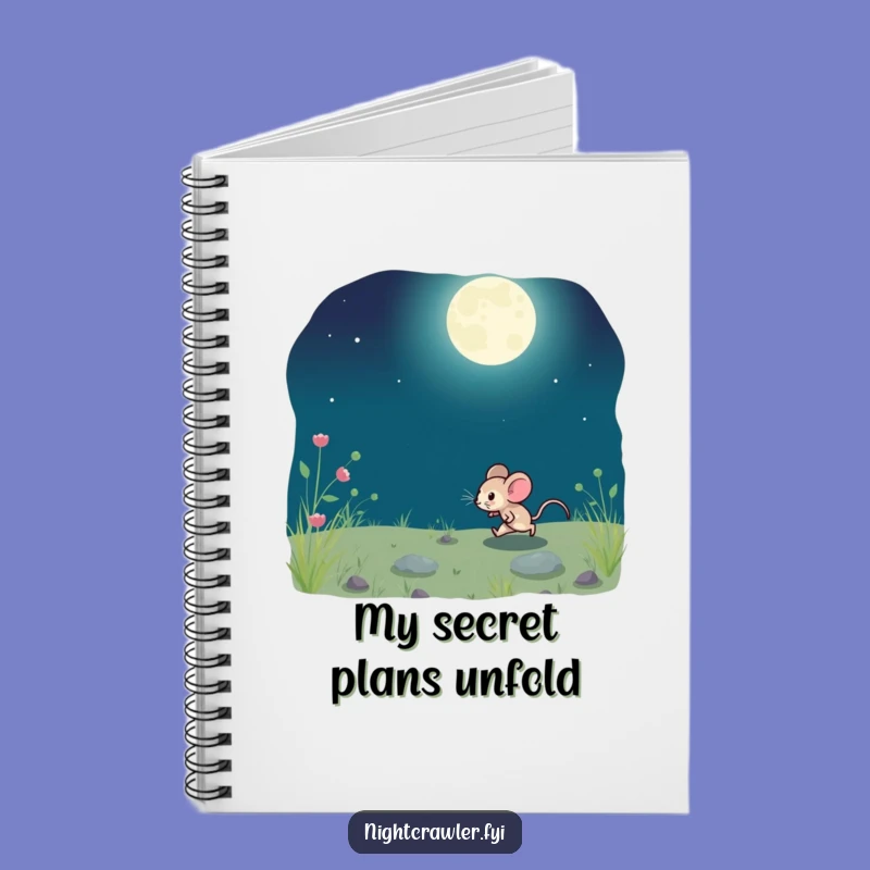 Funny Moonlit Mouse Notebook: Capture Nighttime Adventures