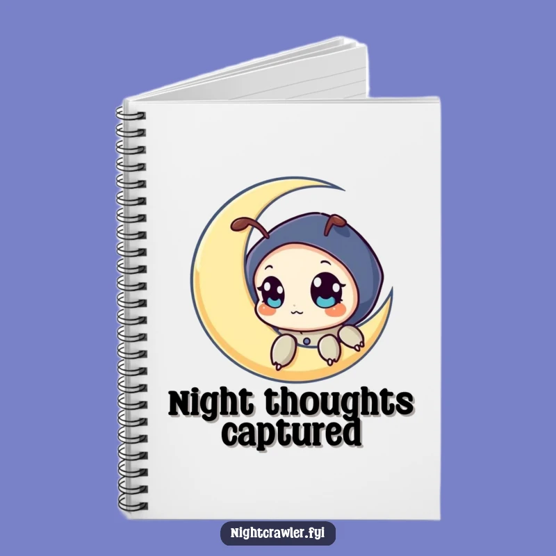 Funny Night Crawler Moon Notebook: Journal Your Dreams with Curiosity