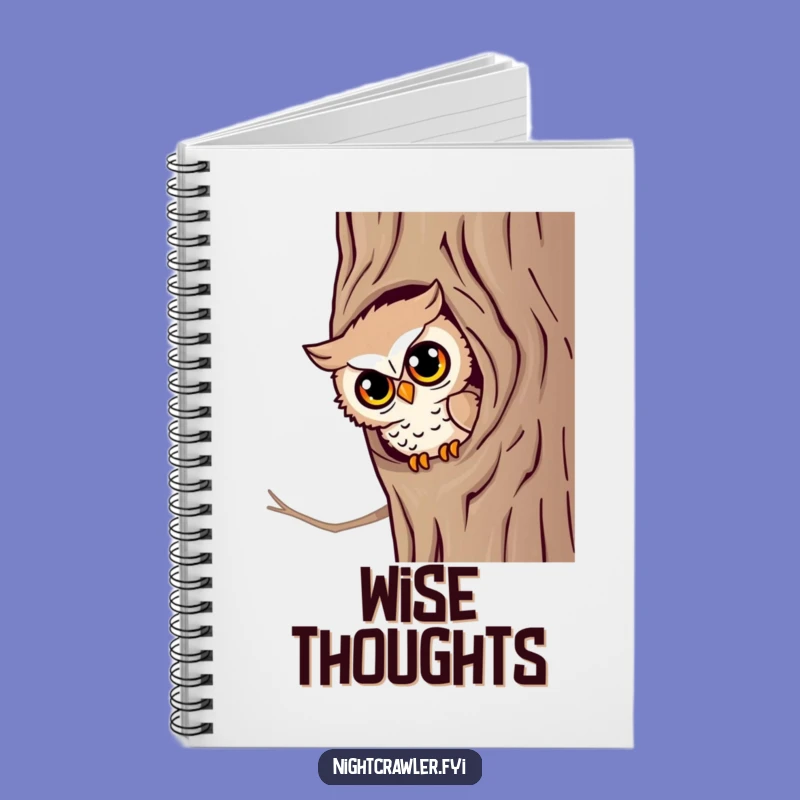 Funny Owl's Thoughts Notebook: Curious Character, Lined Pages, Great Funny Gift