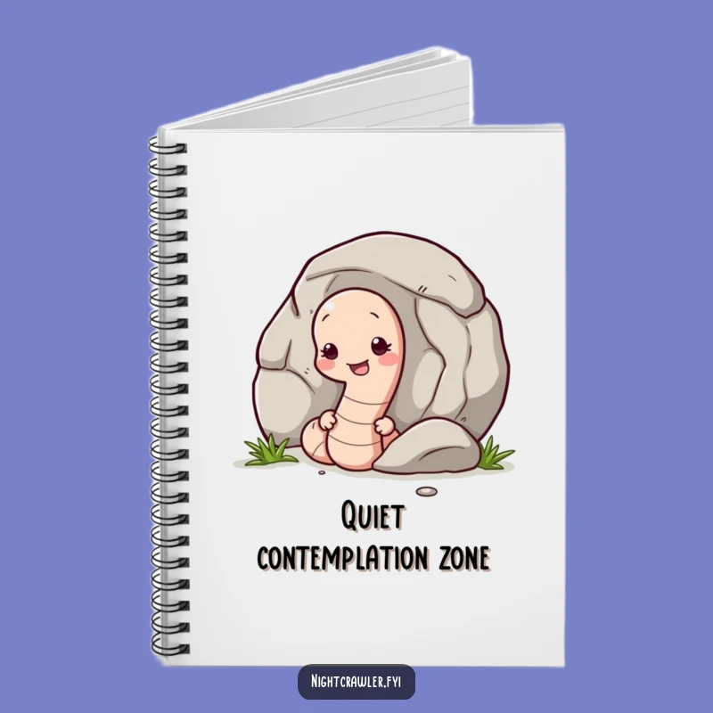 Funny Shy Earthworm Pebble Notebook: Jot Down Thoughts Quietly
