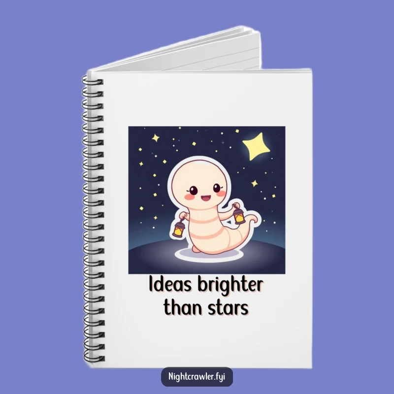 Funny Worm Lantern Notebook: Jot Down Your Dreams Funny Gift for Writers