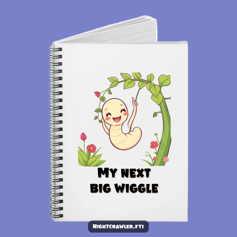 Funny Worm Notebook: Garden Swinging Character Journal, Creative & Humorous Gift