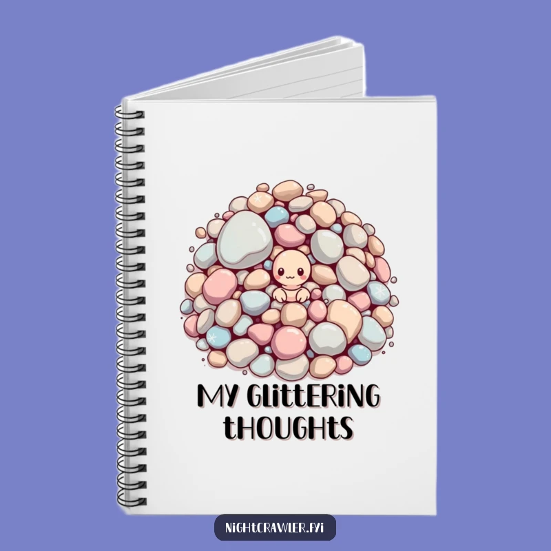 Funny Worm & Sparkle Notebook - Jot Down Your Sparkling Ideas
