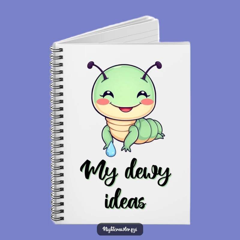Funny Night Crawler Dewdrop Slide Notebook: Cheerful Character Journal for Ideas
