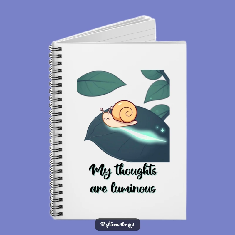 Funny Snail Notebook: Capture Ideas with a Happy Critter's Glowing Trail