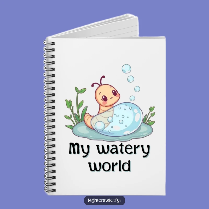 Funny Curious Dewdrop Earthworm Notebook: Jot Down Your Discoveries