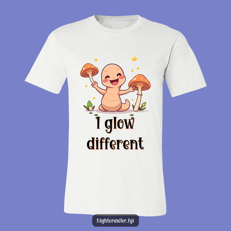 Funny Glowing Mushroom Juggling Earthworm T-Shirt: A Hilarious Outfit for Earthy Souls