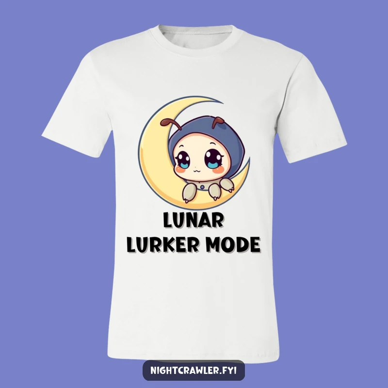 Funny Night Crawler Moon T-Shirt: Curious Character Tee for Dreamers