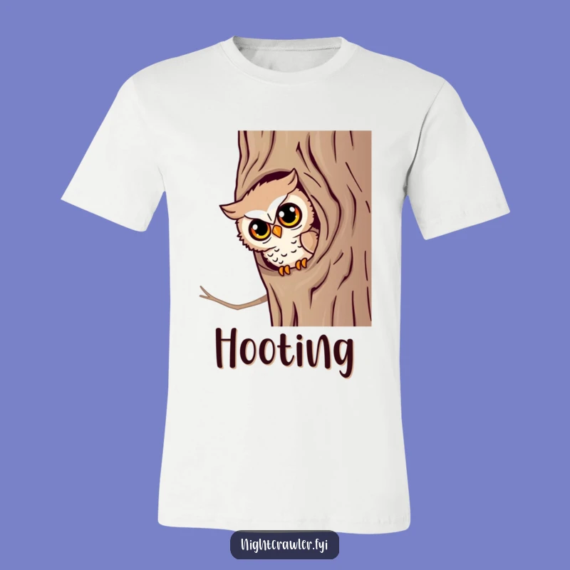 Funny Owl Watch T-Shirt: Curious Character Design, Comfy Tee, Ideal Funny Gift