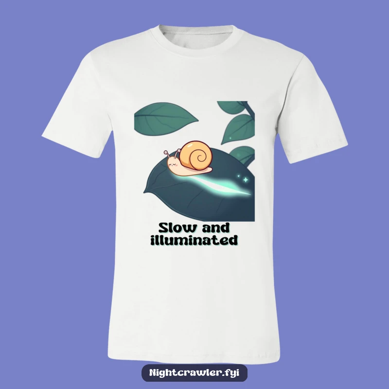 Funny Snail T-Shirt: Happy Critter's Phosphorescent Trail Design, Ideal Funny Gift