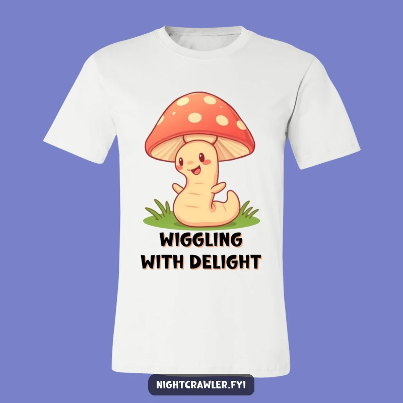 Funny Wriggle Worm T-Shirt, Cute Character Tee for Garden Fun