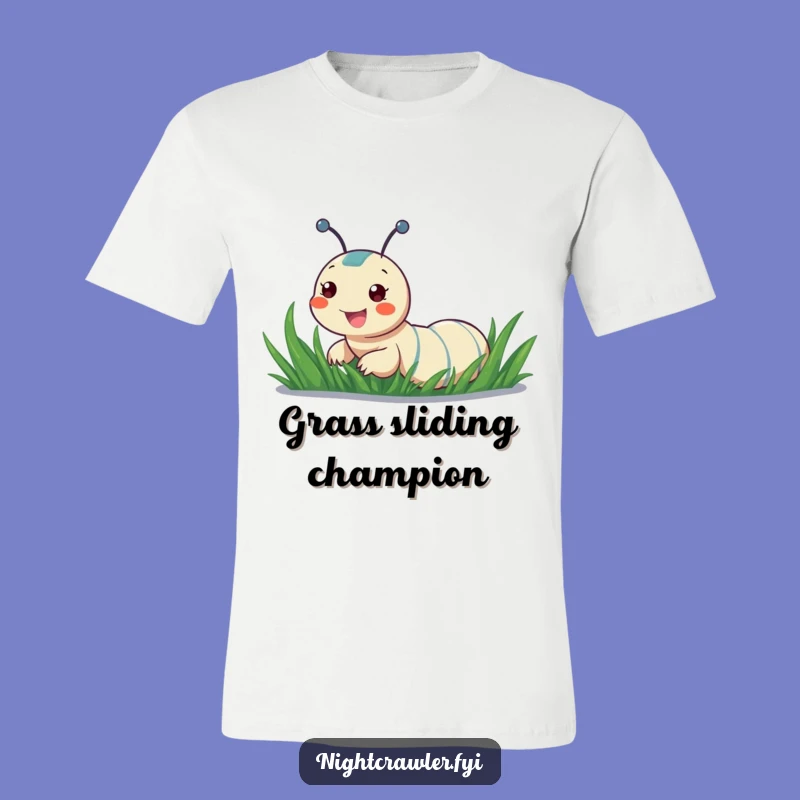 Funny Cheerful Night Crawler Grass Sliding T-Shirt: Embrace Playfulness