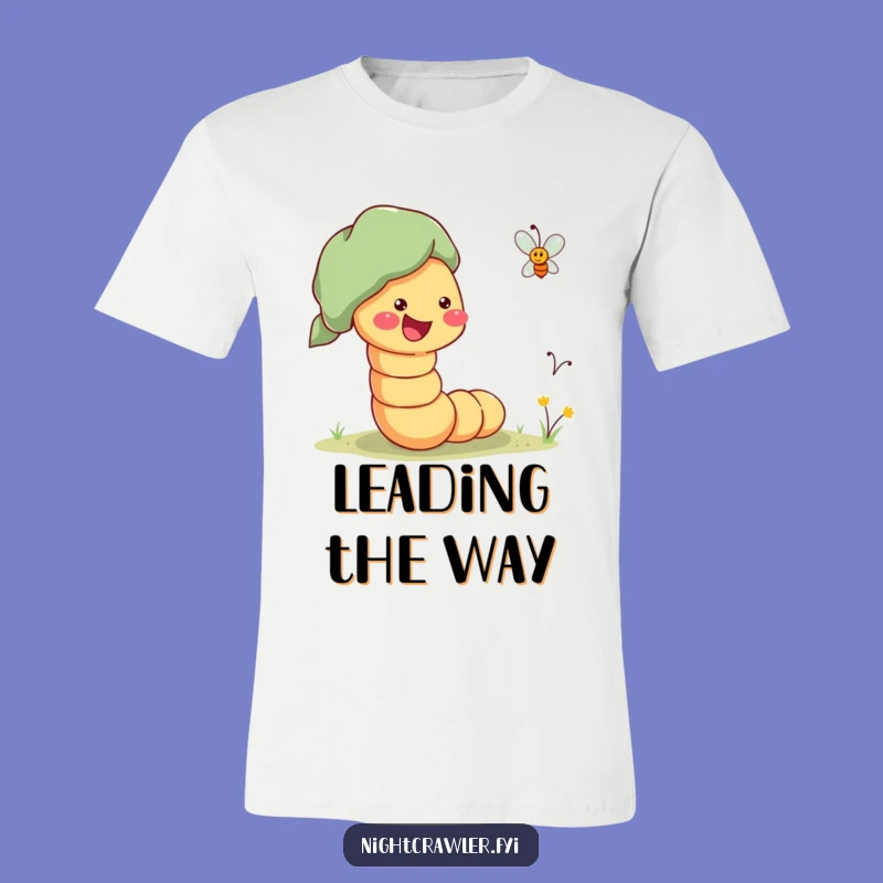 Funny Guiding Worm T-Shirt: Helping Glow Funny Gift for Kind Souls