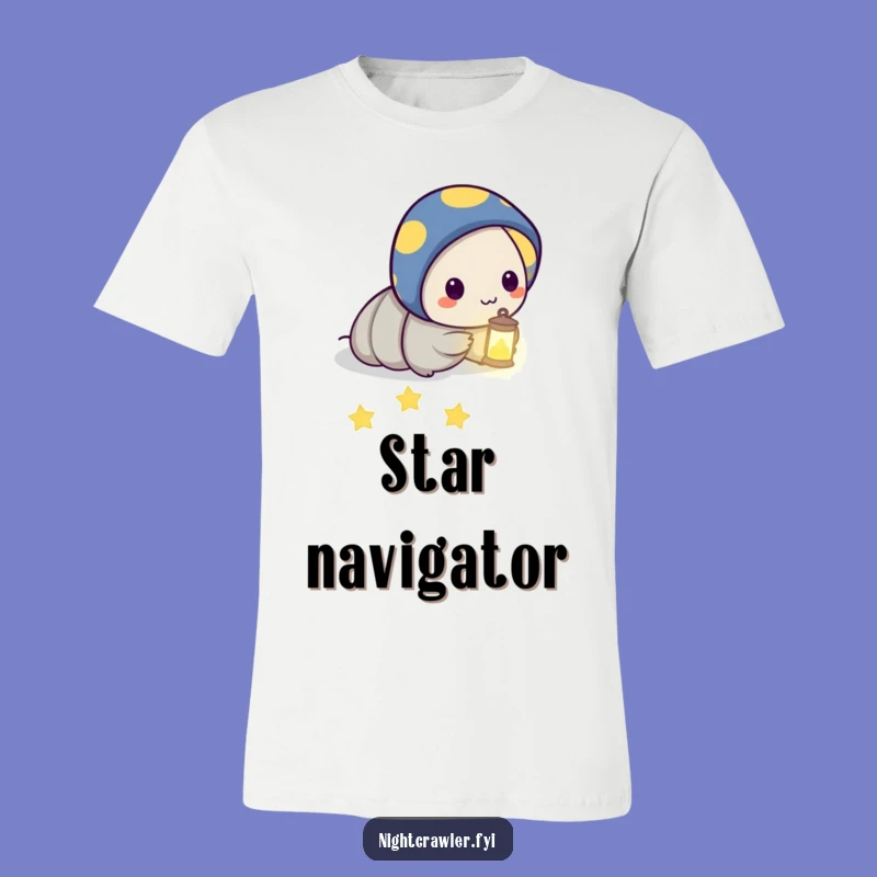 Funny Night Crawler Star Path T-Shirt: Guiding Character Tee Gift