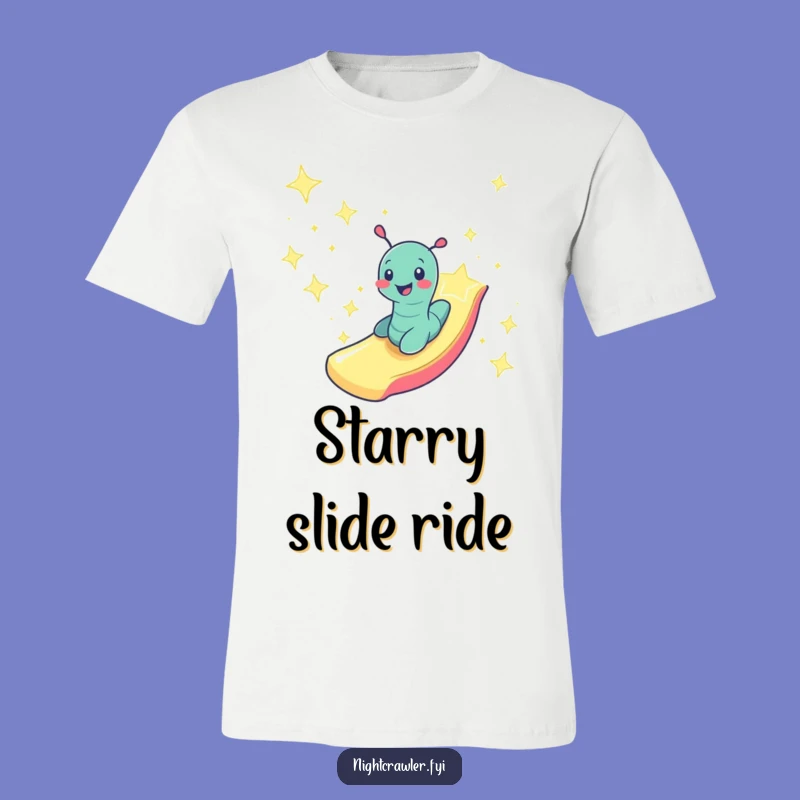 Funny Star Slide Worm T-Shirt - Cosmic Adventure, Perfect Funny Gift