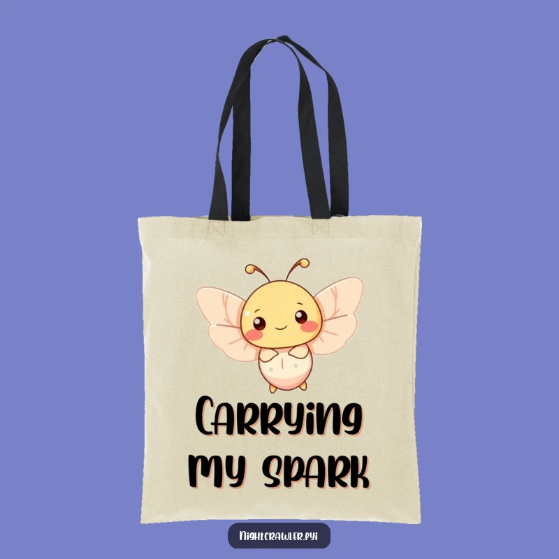 Funny Happy Moth Tote Bag: Carry Your Light, Great Eco-Friendly Gift!