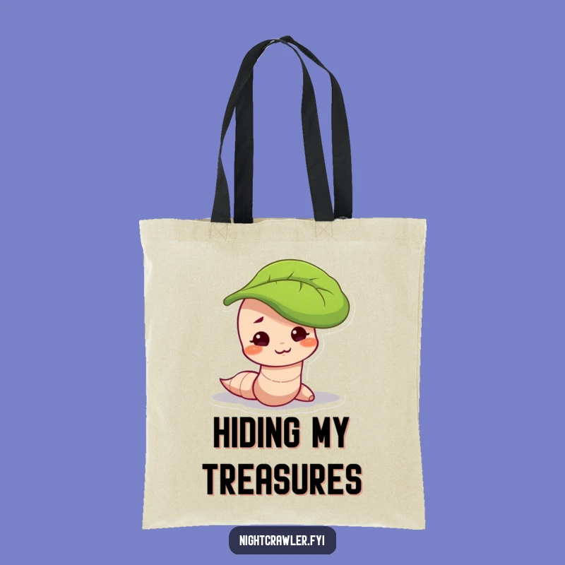 Funny Mischievous Worm Tote Bag: Secret Stash, Playful Carry-All, Practical Funny Gift