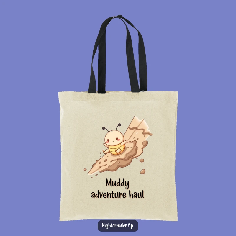 Funny Muddy Buggy Tote Bag: Gleeful Slide Canvas Bag, Giftable