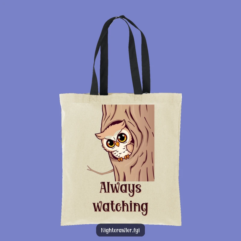 Funny Owl Lookout Tote Bag: Character's Peek, Practical and Funny Gift for Daily Errands
