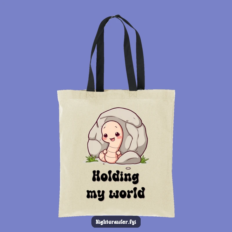 Funny Shy Earthworm Pebble Tote Bag: Carry Your Essentials Discreetly