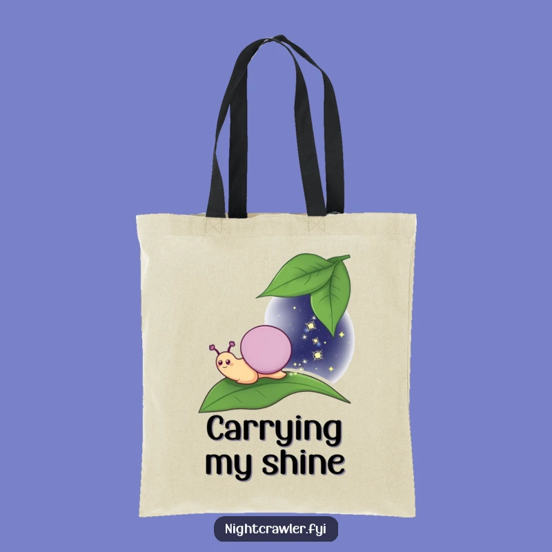 Funny Sparkle Trail Tote Bag, Whimsical Character Carry-all for Nighttime Adventures